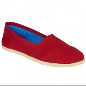 Size 9 Red Bongo slip ons